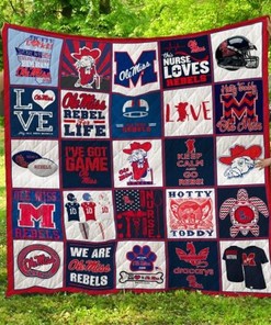 This Nurse Loves Rebels and Ole Miss Quilt Bedding Set