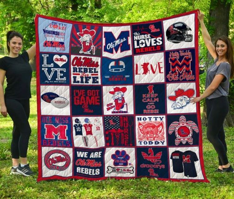 This Nurse Loves Rebels and Ole Miss Quilt Bedding Set