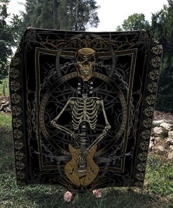 This Quilt Blanket Will Give You The Chills - The Creepy Guitar Quilt Blanket Ver.2
