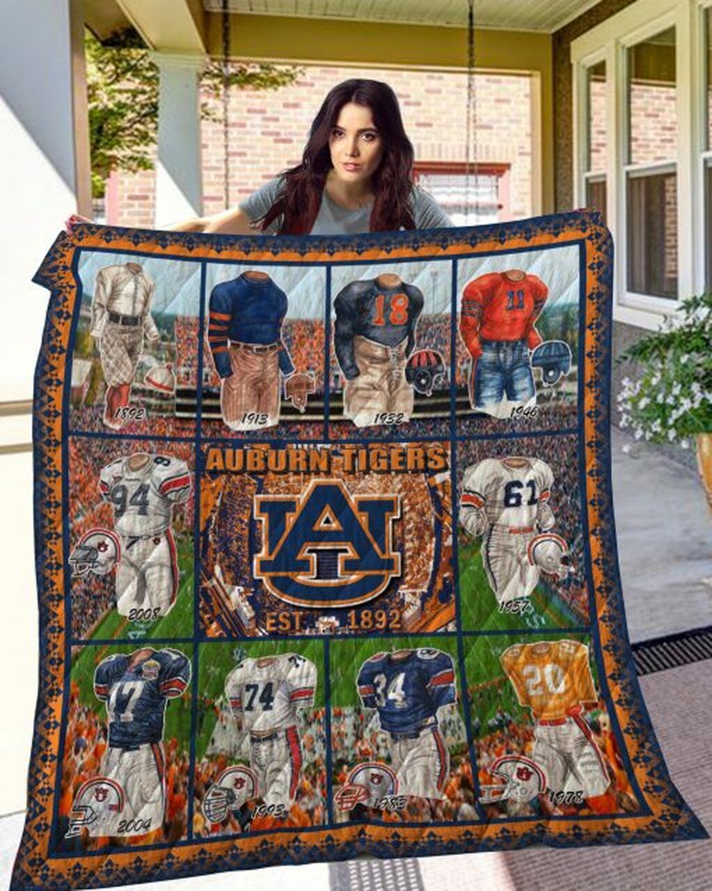 Tigers Collected Auburn NCAA Quilt Bedding Set for Fans