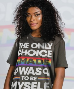 To Be Myself PRIDE Months Unisex Shirts, with Love Symbol Print, LGBTQ+ Shirts for Pride Month