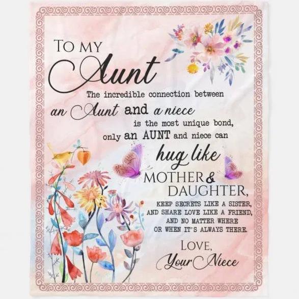 To My Aunt From Niece Flower Lover Gift Bedding Set - quilt bedding set is sure to impress.