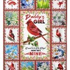 To My Dad Cardinal Daddy's Girl Fleece Blanket - A Sentimental Father's Day Gift for Your Dad with Bed Set For Girls
