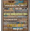To My Dad Fleece Blanket - A Thoughtful Gift for Dad's Birthday with Bed Set For Girls