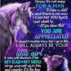To My Dad I Will Always Be Your Little Girl Wolves Galaxy Fleece Blanket