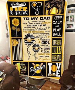 To My Dad It's Not Easy For A Man to Raise A Woman Fleece Blanket - A Heartfelt Gift for Your Dad with Bed Set For Girls