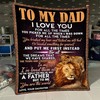 To My Dad I've Loved Them All Fleece Blanket For Dad From Daughter - A Sentimental Gift for Your Father Blanket