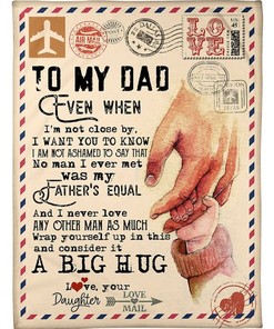 To My Dad Love Mail Dallas Fleece Blanket - A Sentimental Father's Day Gift for Your Dad with Bed Set For Boys