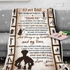 To My Dad Thank You Police Son Quilt Blanket for a Grateful Father's Day with Quilt Bedding Set Full