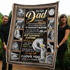 To My Dad Tiny Hand Blessed To Have You In My Life Fleece Blanket Quilt Blanket