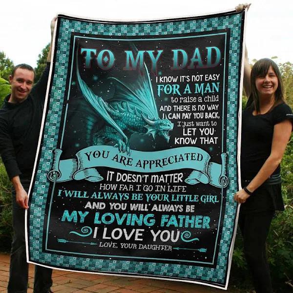 To My Dad Your Voice is Enough To Motivate Fleece Blanket - Veteran Father with Bed Set For Boys