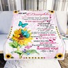 To My Daughter Butterfly Themed Quilt Bedding Set for Moms to Gift their Daughter