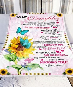 To My Daughter Butterfly Themed Quilt Bedding Set for Moms to Gift their Daughter