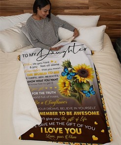To My Daughter Whenever You Feel Overwhelmed Quilt Bedding Set - A Quilt To Comfort