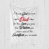 To My Father I Thank God For The Love You Give Fleece Blanket for Loving Fathers