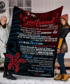 To My Girlfriend Caring For You Is My Job Fleece Blanket - A Heartfelt Gift for Your Soulmate with Bed Set Cute