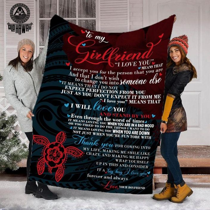 To My Girlfriend Caring For You Is My Job Fleece Blanket - A Heartfelt Gift for Your Soulmate with Bed Set Cute