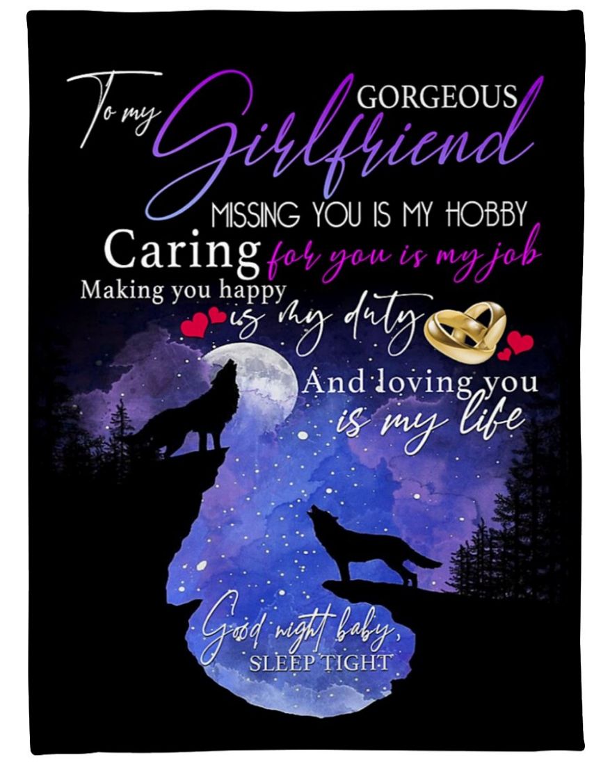 To My Girlfriend I Accept You For The Person That You Are Fleece Blanket Quilt Blanket For Girls