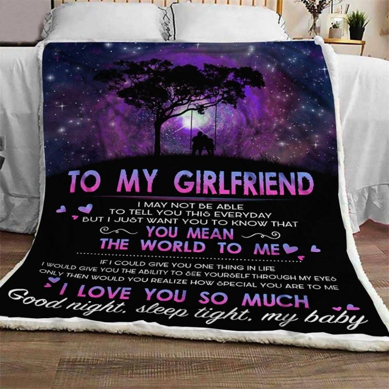 To My Girlfriend I Am Keeping You Fleece Blanket - A Heartfelt and Protective Gift for Your Love with Bed Set Queen