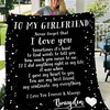 To My Girlfriend I'd Find and Choose You Fleece Blanket - A Heartfelt Gift for Your Soulmate with Bed Set Cute