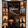 To My Girlfriend Love You Good Night Baby Blanket - A Sweet and Romantic Gift for Your Beloved with Quilt Bedding Set