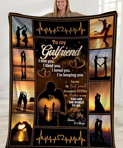 To My Girlfriend Love You Good Night Baby Blanket - A Sweet and Romantic Gift for Your Beloved with Quilt Bedding Set