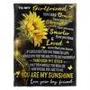 To My Girlfriend Loves Pigs Fleece Blanket - A Perfect Gift for Your Animal-Loving Partner with Quilt Bedding Set Full