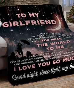 To My Girlfriend That One That I Love And I Can't Let You Go Fleece Blanket