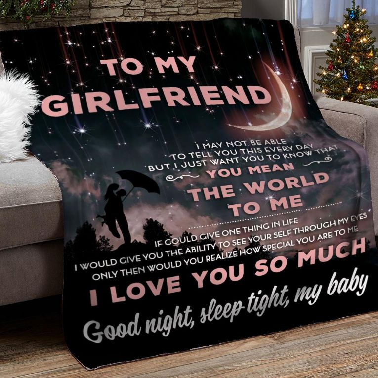 To My Girlfriend That One That I Love And I Can't Let You Go Fleece Blanket