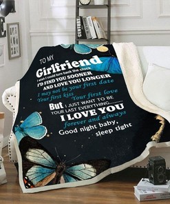 To My Girlfriend You Make Me Happy Every Night Romantic Blanket - A Romantic Gift for Your Love with Quilt Bedding Set