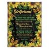 To My Girlfriend You Mean The World To Me Fleece Blanket Quilt Blanket Bed Set For Girls
