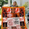 To My Granddaughter Love Grandmom Firefighter Quilt Bedding Set - The Perfect Gift From Grandmother To Grandchild