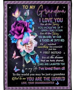 To My Grandma Quilt Bedding Set- 1 Day Left Get Yours Now For Grandma From Granddaughter Birthday.