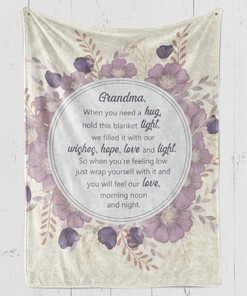 To My Grandma When You Are Feeling Low Fleece Blanket for Comfort