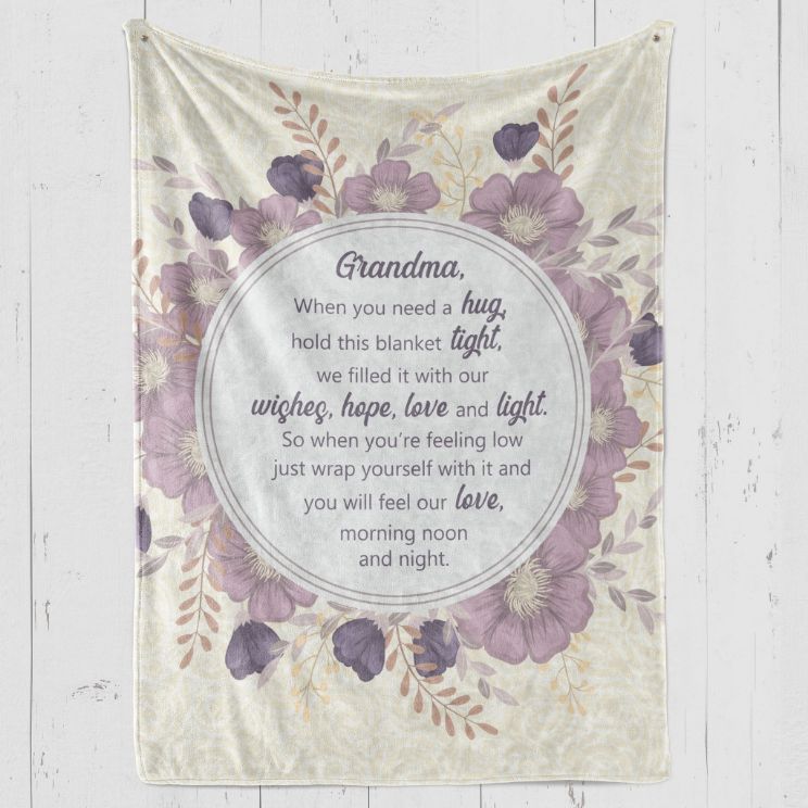To My Grandma When You Are Feeling Low Fleece Blanket for Comfort