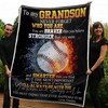 To My Grandson Fleece Blanket Quilt Bedding Set- Show Your Love for Your Grandson