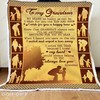 To My Grandson Fleece Blanket Quilt Bedding Set from Grandma for Family Members
