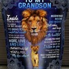To My Grandson I Believe In You Fleece Blanket Quilt Bedding Set Christmas Birthday Anniversary Love From Grandmom