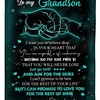 To My Grandson I Promise Eternal Love Fleece Blanket with Personalized Touch