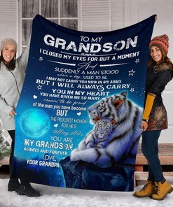 To My Grandson I Will Always Carry You In My Heart Quilt Bedding Set - Warm and Comforting Family Gift