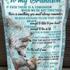 To My Grandson I'll Always Be With You Quilt Bedding Set for Grandson Birthday from Grandma with Quilt Blanket