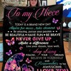 To My Niece I Love You Forever And Always Quilt Bedding Set for Family Members