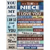To My Niece Never Give Up Blanket from Aunt - Show Your Love for Your Niece