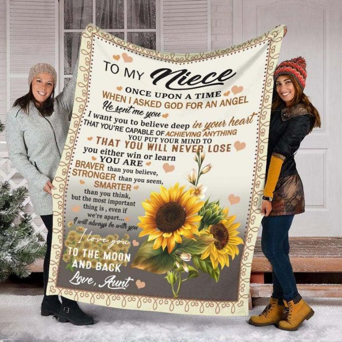 To My Niece There Was A Girl Who Stole My Heart She Called Me Aunt Quilt Blanket Anniversary Special