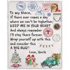 To My Niece Wrap Yourself Up Consider Big Hug Keep Me In Your Heart Christmas Uncle Blanket Christmas Ideas Full-Size