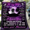To My Wife I Love You Forever &ampamp Always: Quilt Bedding Set for Couples with Fleece Blanket