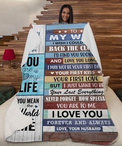 To My Wife You Are My Love: Quilt Bedding Set with Fleece Blanket