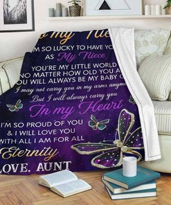 To Niece Personalized Quilt Blanket - I'm So Lucky To Have You As My Niece