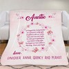 To Our Auntie Blanket: Cute Quilt Bedding Set with Pink Blanket for Auntie's Birthday from Kids