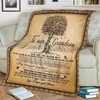 To Our Grandson Fleece Blanket for Family Birthday with Keywords